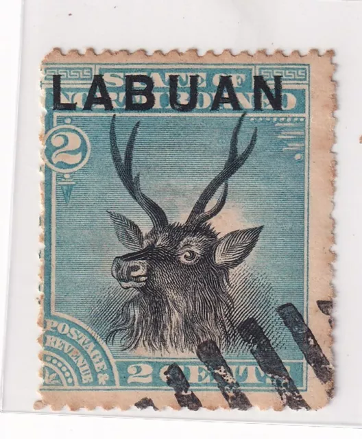 Labuan Stamps  1894 North Borneo Stamps Overprinted "LABUAN" - 2 C -Sambar Stag