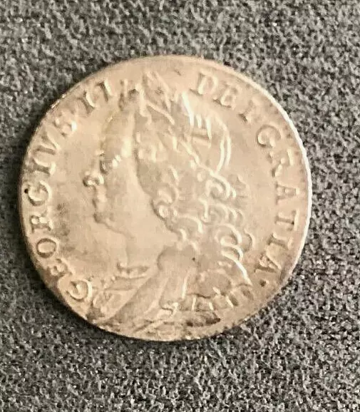 George Ii (1727-1760) Silver Sixpence Coin Dated 1757