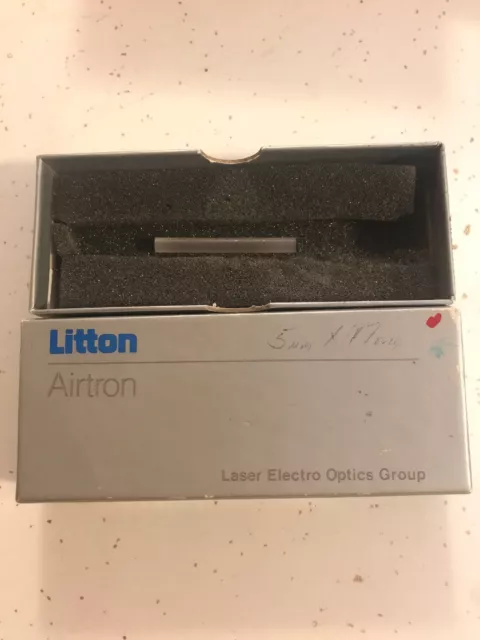 Litton Airtron Synoptics Nd:YAG Laser Rod 5mm Dia x 47mm R1-AR 1064nm