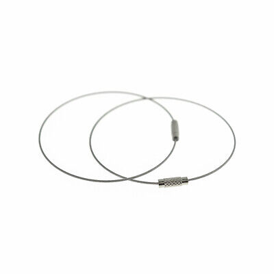 Collar de alambre de acero plateado 8,5" - 1 mm - 5 collares - N045A
