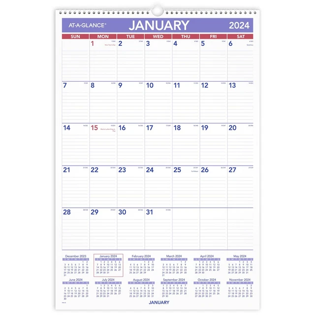 2024 ATAGLANCE PM328, Monthly Wall Calendar 151/2 x 223/4" 30.94