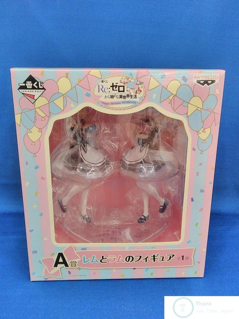 [UNOPENED in BOX]Ichiban Kuji Re:ZERO Happy Birthday REM&RAM! Prize A Figure #65