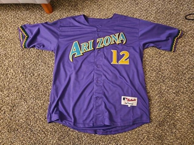 Mark Grace Arizona Diamondbacks 2001 World Series Alt Purple Men's Jersey