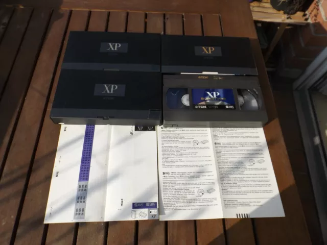 3 TDK XP 240 SUPER VHS Videokassetten BESTZUSTAND originalverpackt mit Inlays