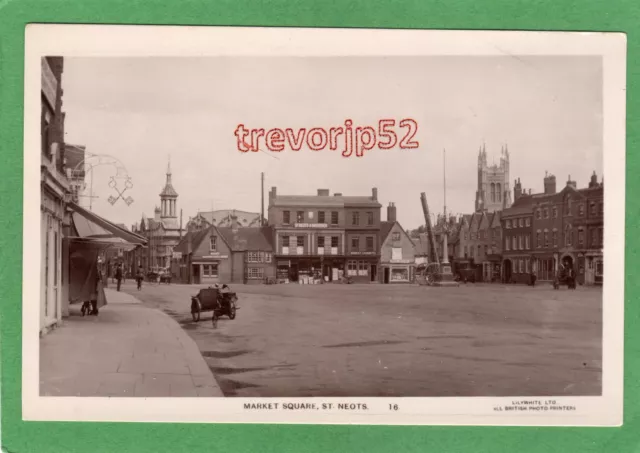 Market Square St Neots Firemans Ladder RP pc unused Lilywhite Ref M281