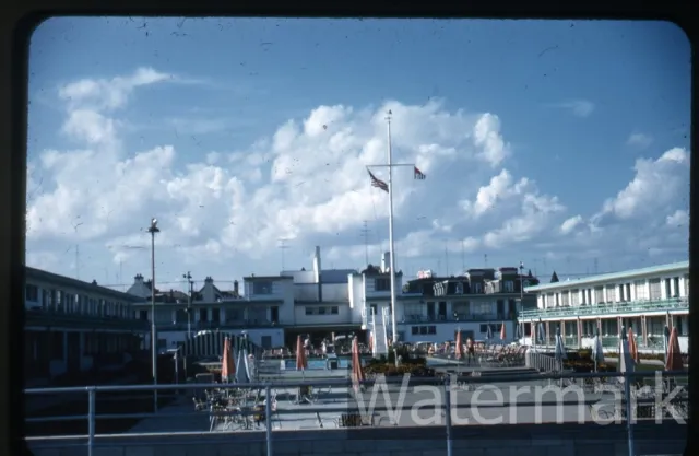 1950s red border kodachrome photo slide  Atlantic City NJ  Strand Motel