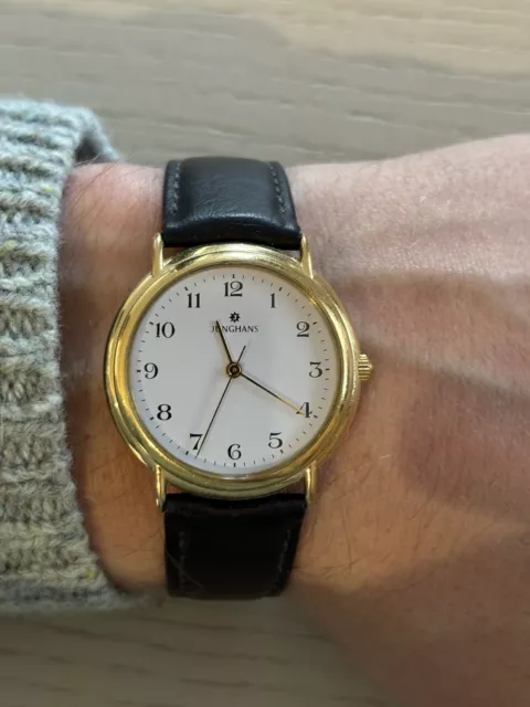 VINTAGE JUNGHANS Gold Dress Watch - Manual Wind With Glass Back