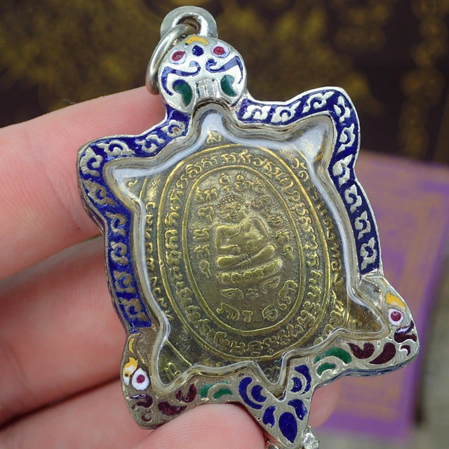 Phra Sangkachai Turtle Pendant LP Liew Rare Monk Buddhist Amulet Collect Pendant