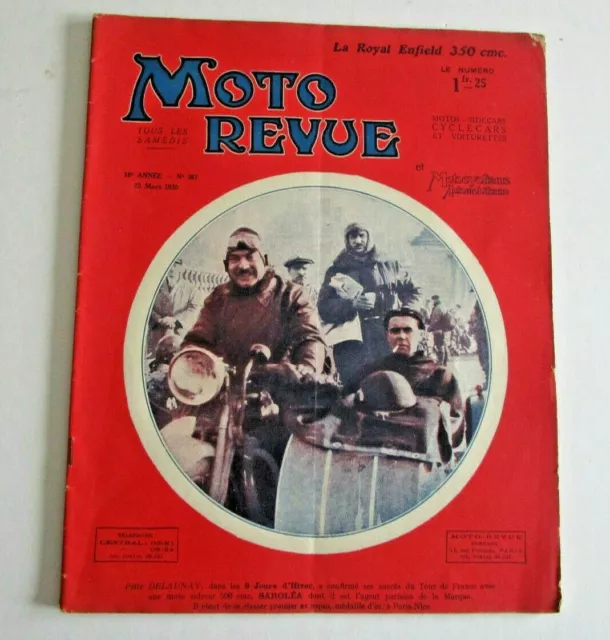 Moto Revue N°367  ;  22  mars 1930  :  la 500 cmc Royal Enfield