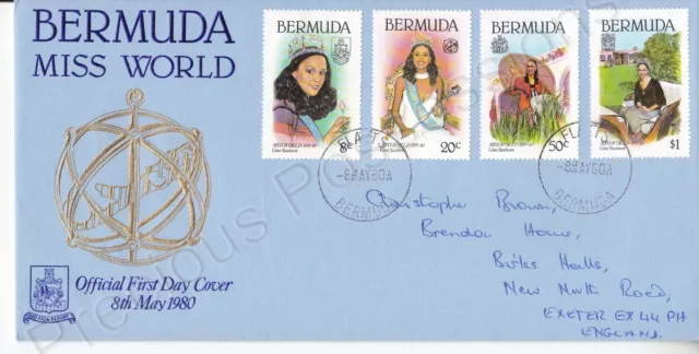 Bermuda Fdc First Day Cover 1980 Miss World Official Cover