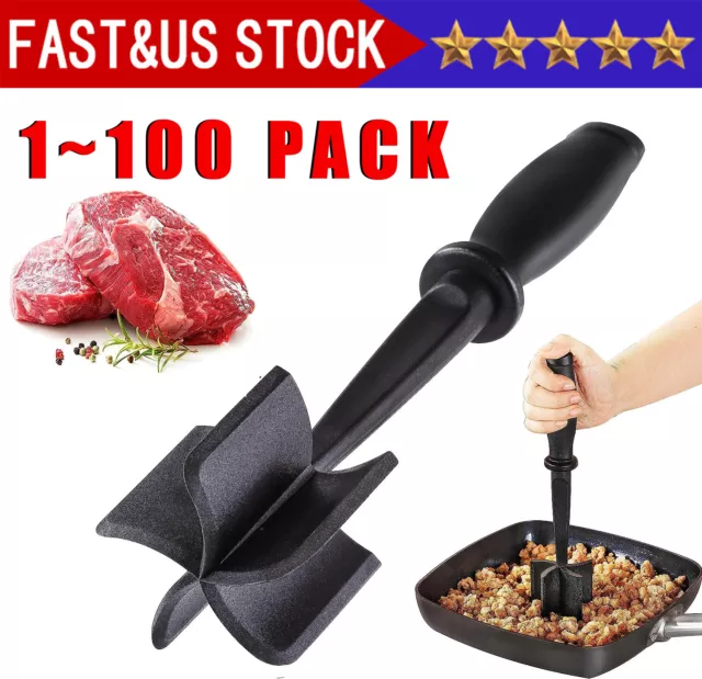 Meat Hamburger Chopper Heat Resistant Utensil Ground Beef Potato Masher Spatula