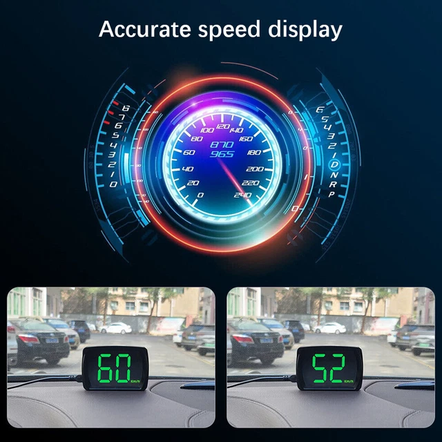 Smart Car Digital GPS Speedometer HUD Head Up Display MPH Speed HD Universal ABS