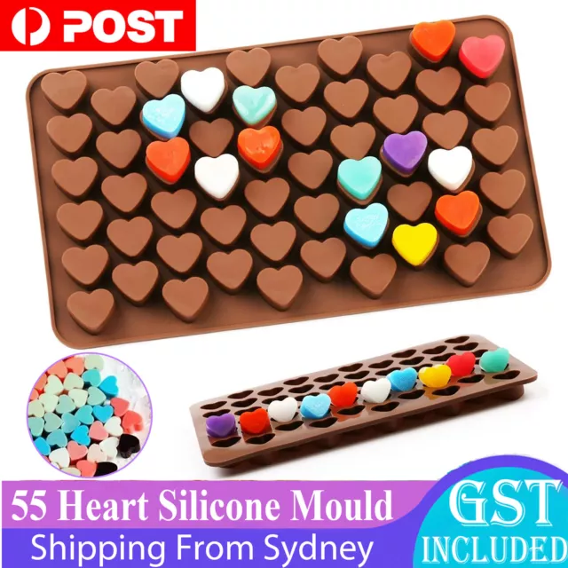 55Hole Love Heart Silicone Mould Chocolate Mold Candy Gummy Maker Ice Jelly Tray