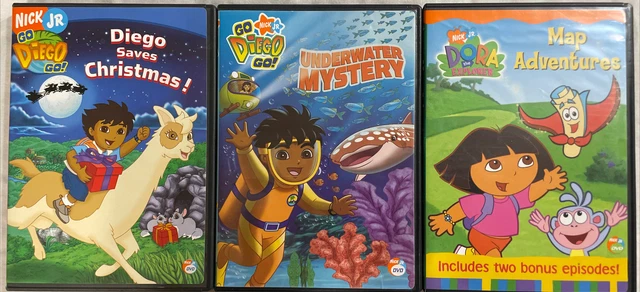 Go Diego Go Diego Saves The Beavers GO DIEGO GO and Dora the Explorer 3 DVD lot Diego Saves Xmas Underwater