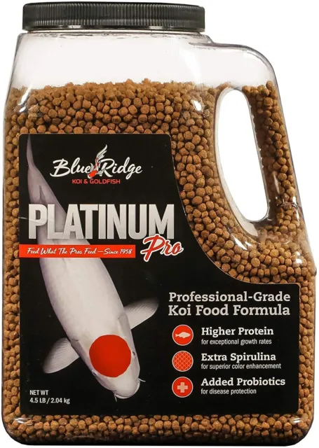 Blue Ridge Fish Food [4.5lb], Platinum Professional Formula 3/16" Floating Pelle