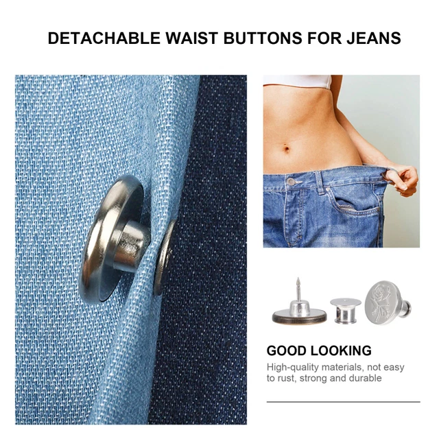 8 Boutons Jeans Clipsables - Ajusteur De Taille Sans Couture - Pour Pantalon Trop Large