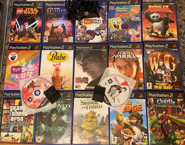 🌟 17x PS2 Games Bundle EyeToy Camera Memory Card STAR WARS LEGO TEKKEN TESTED🌟