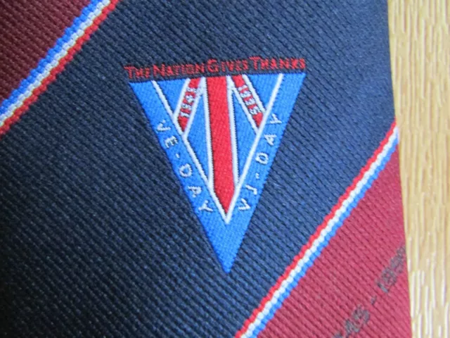 The Nation Gives Thanks VE Day 1945 - 1995 Official VE / VJ 50th Anniversary Tie