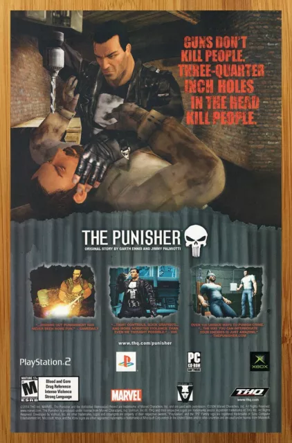 The Punisher Print Ad/Poster Art Playstation 2 PS2 XBOX PC Small Box