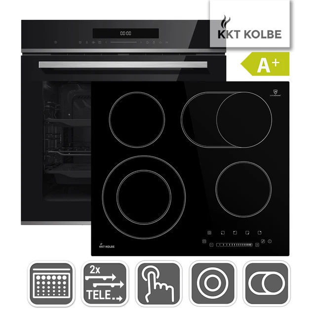 Cuisinière: 60cm Four encastrable EB8019EDP + 59cm Plaque Eletrique KFS59RL