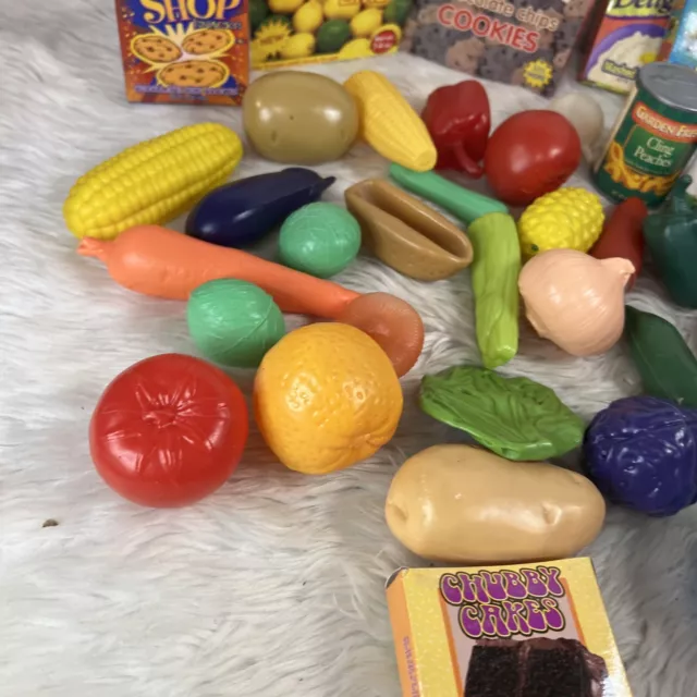 40 Piece Mixed Lot Vintage Plastic Toy Pretend Play Food  80s 90s 3