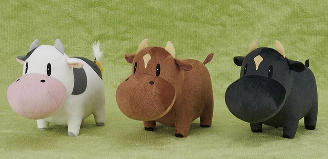 Story of Seasons HARVEST MOON Cow Plus BIG size 27cm 10.6" Unused Prize Taito