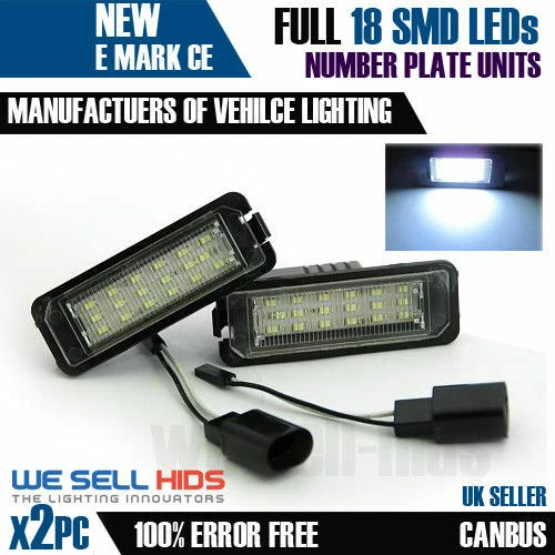 VW GOLF MK6 MK5 MK4 MK7 Phaeton Scirocco Polo LED License Number Plate