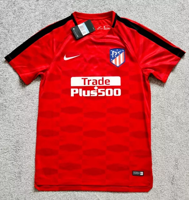 Bnwt Nike 2017/18 Atletico Madrid Dri-Fit Squad Team Player Train Shirt - Medium