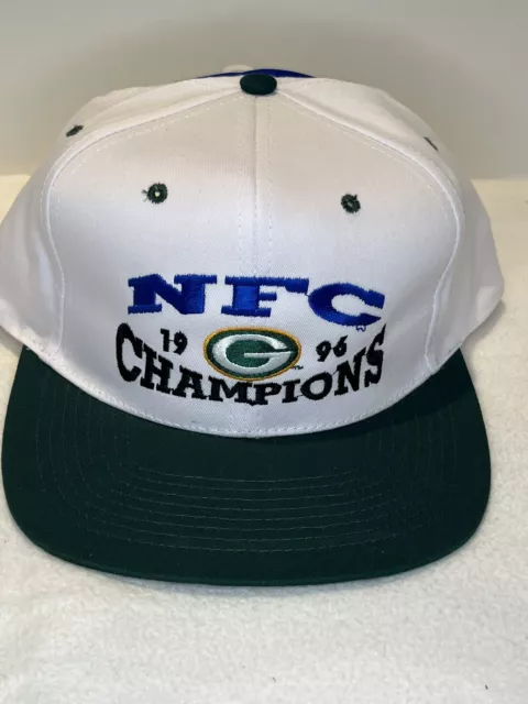 VTG 1996 NFL Green Bay Packers NFC Champions Forest Green Bill Hat Cap ...