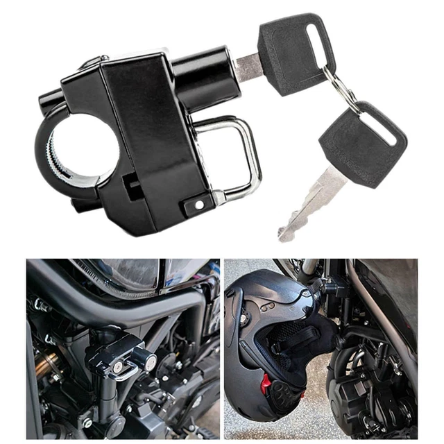 Waterproof Motorcycle Helmet Lock Universal For 22Mm-25Mm Handlebars