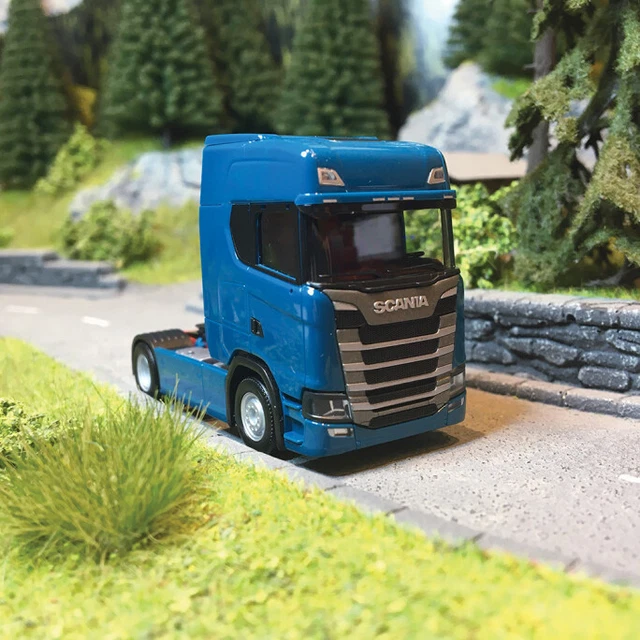 Miniature HERPA Scania CS 20 HD 4x2 Avec Remorque FernTrans Haas, 1/87, Neuve