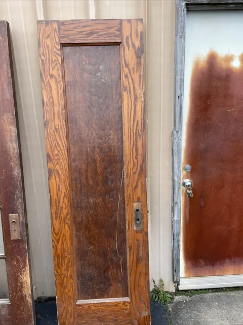 CM 796 antique oak single panel passage door 24 1/16 x 78.75 x 1.75.