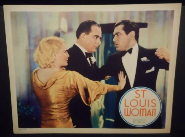 ST. LOUIS WOMAN 1934 Lobby Card Johnny Mack Brown College Football Jeanette Loff