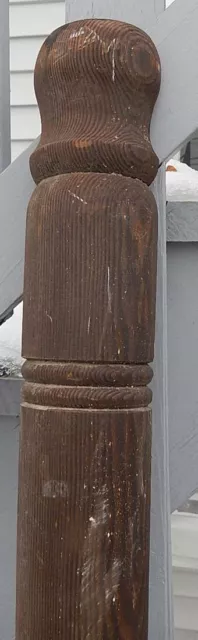 73" Tall Unpainted Antique Porch Post Split in Half Lengthwise