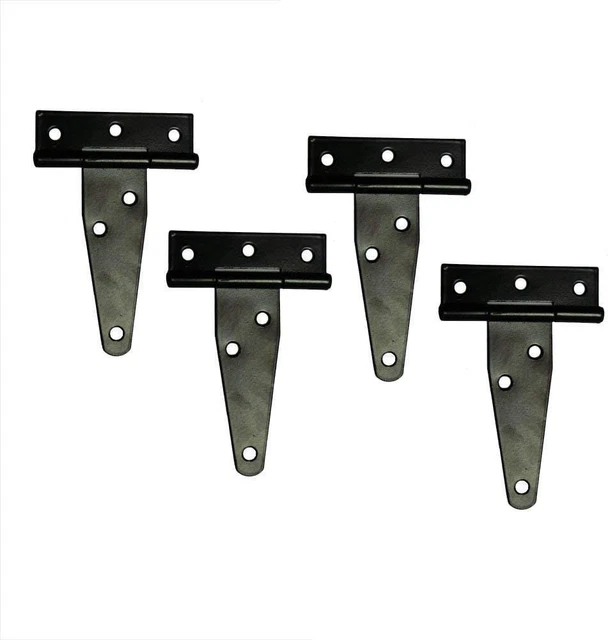 Tambee T-Strap Light Duty Hinge Gate Strap Hinge Door Barn Gates Hinges Black Wr