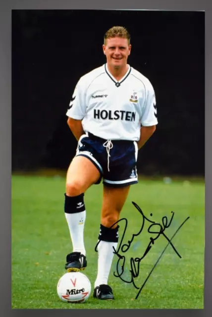 Paul Gazza Gascoigne Spurs Hand Signed Photo Autograph Coa Tottenham Hotspur 2