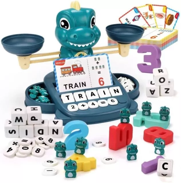 KaeKid 101 Pcs Balance Math Toys,Matching Letter & Number Game, Educational Gift