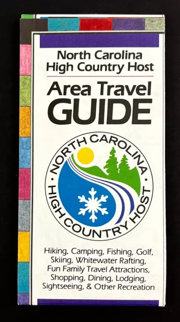 1990s North Carolina High Country Host Area Travel Guide Vintage Map Tourist Ads