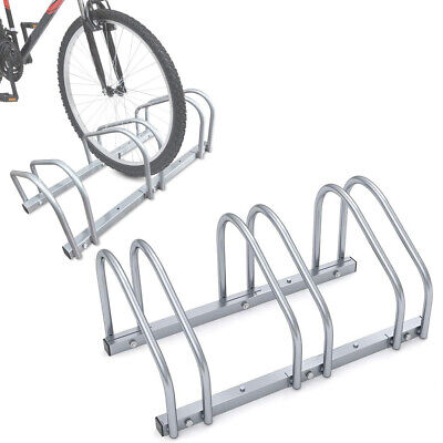 TecTake Rastrelliera portabici per 5 biciclette bicicletta bici supporto pavimento paret 