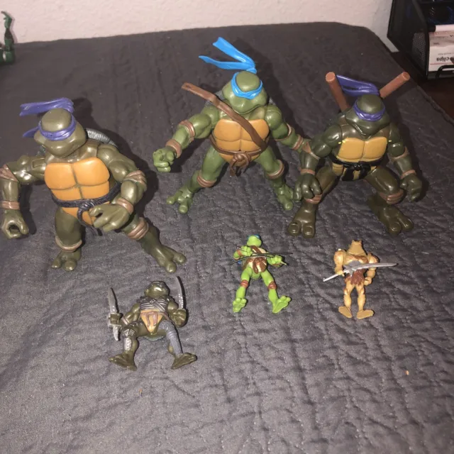 Vintage Lot of 6 Teenage Mutant Ninja Turtles Action Figures