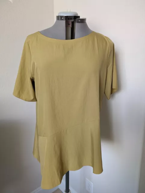 NWT EILEEN FISHER Sandwashed Tencel Asymmetrical Tunic in Light Chicory PL