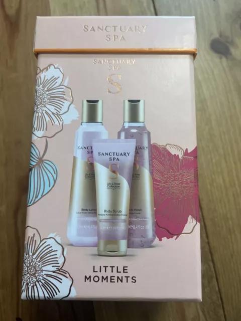 Sanctuary Spa Little Moment Rose And Lily Shower Gift Set, 3pcs, New & Sealed