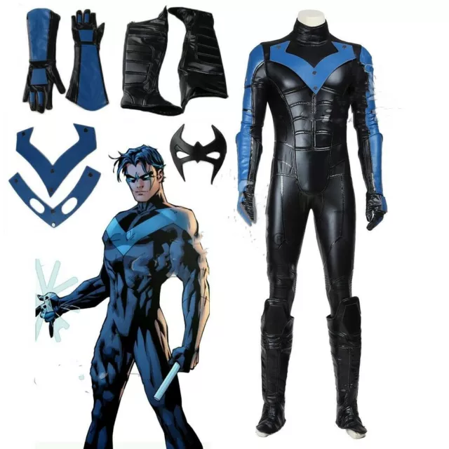 New! Arkham City Night Wing Cosplay Costume Jumpsuit Customized