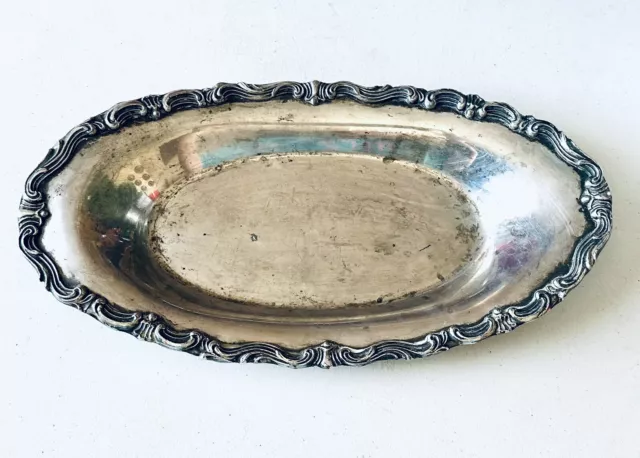 Vintage F.B. Rogers Silver Co. Silverplate Oval Serving Tray (13” x 7”)