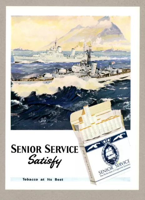 Senior Service Cigarettes Vintage Advert 1958 10.75" x 8"