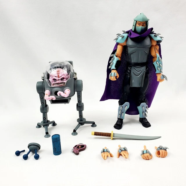 NECA TMNT SHREDDER And Krang w/ Walker Action Figure Toon 2Pack Loose