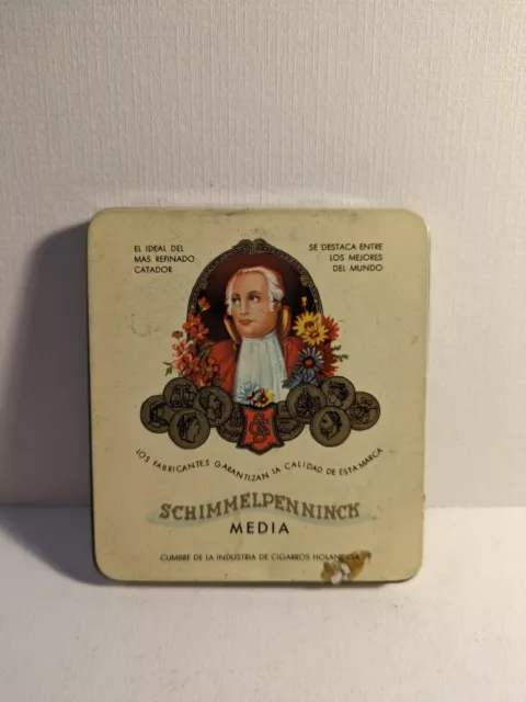 Vintage Collectable Schimmelpenninc Media Cigars Cigarette Tobacco Tin Holland