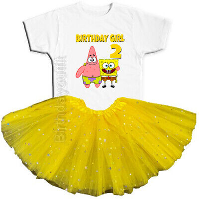 Sponge Bob Birthday Party 2nd Tutu Outfit Personalized Name option