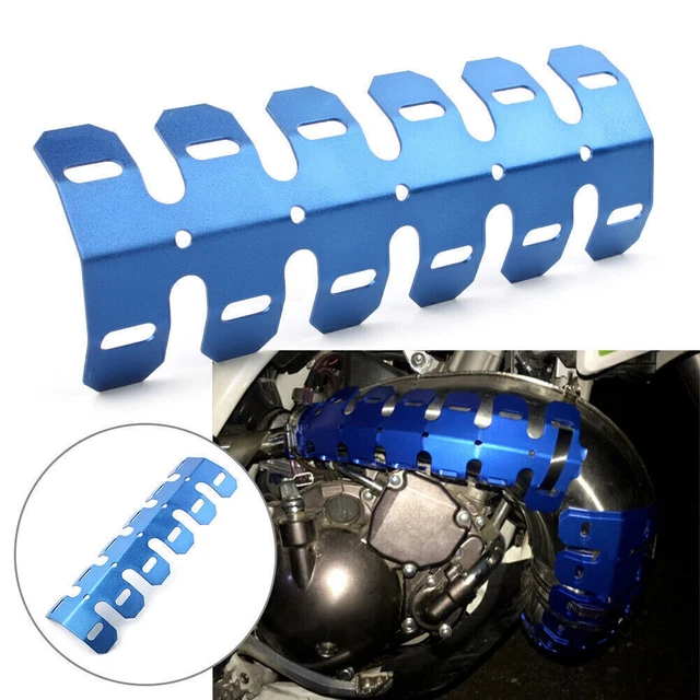 Marmitta scarico moto blu tubo copertura scudo tacco per sporcizia bici