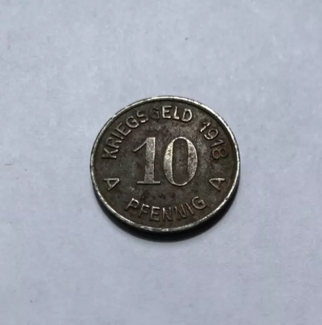 1918 Lüdenscheid (Westfalen) Stadt  10 Pfennig Notgeld Iron Coin Funck# 309.2